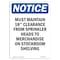 Signmission OSHA Notice, 5" Height, Must Maintain 18 Clearance From Sign, 5" X 3.5", Portrait OS-NS-D-35-V-14284 - alternate 1